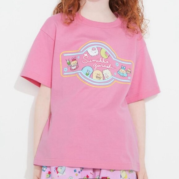 Uniqlo UT Graphic Sumikko Gurashi Pink Diner T-Shirt - Picture 2 of 3